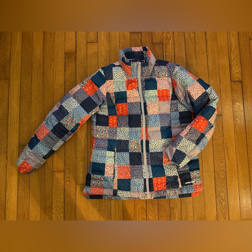 🚨SOLD🚨Lands' End Puffer Patchwork Jacket